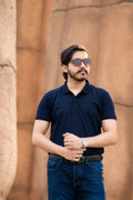 Classic Pique Polo Shirt – Navy Blue