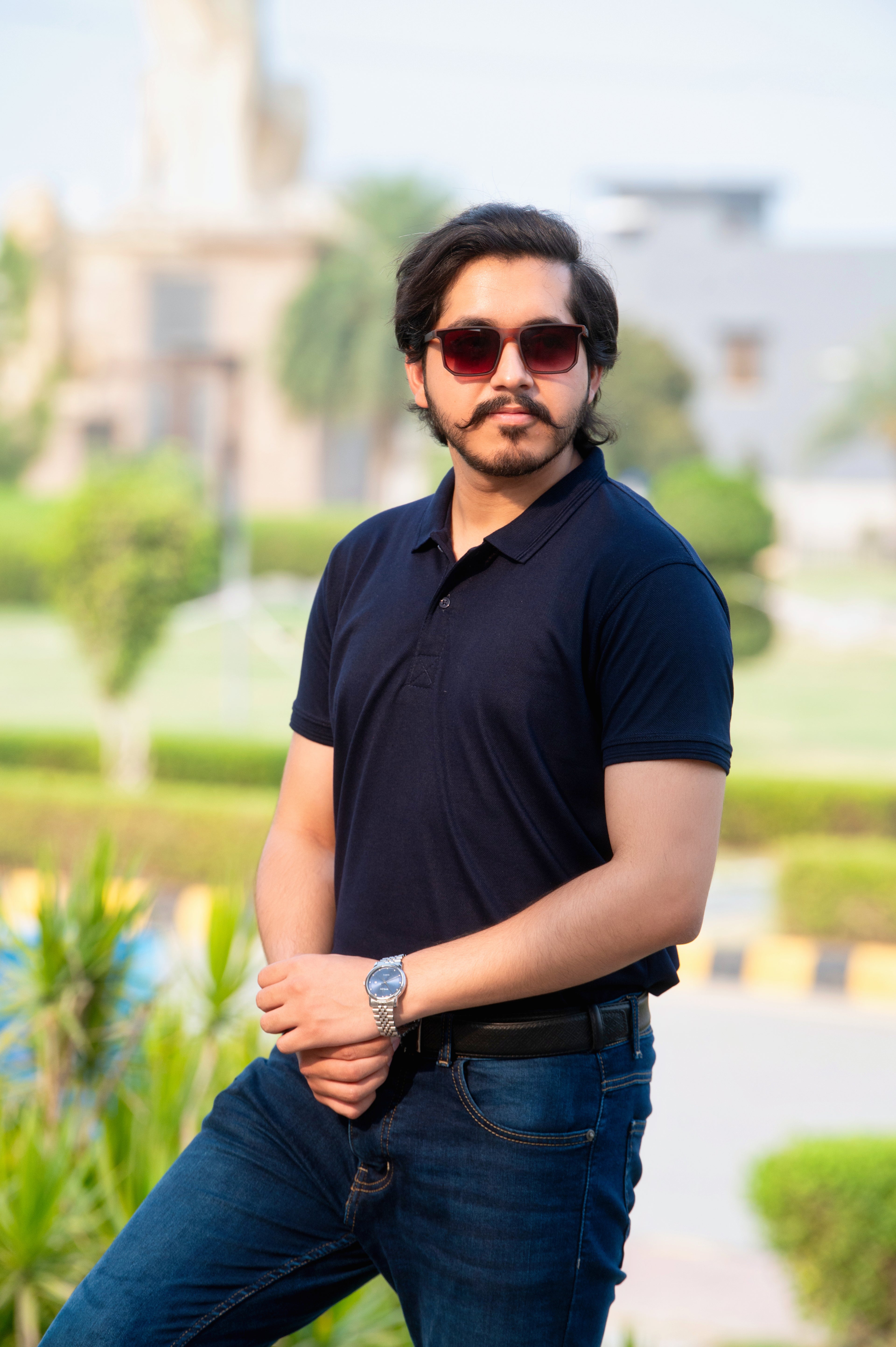 Classic Pique Polo Shirt – Navy Blue