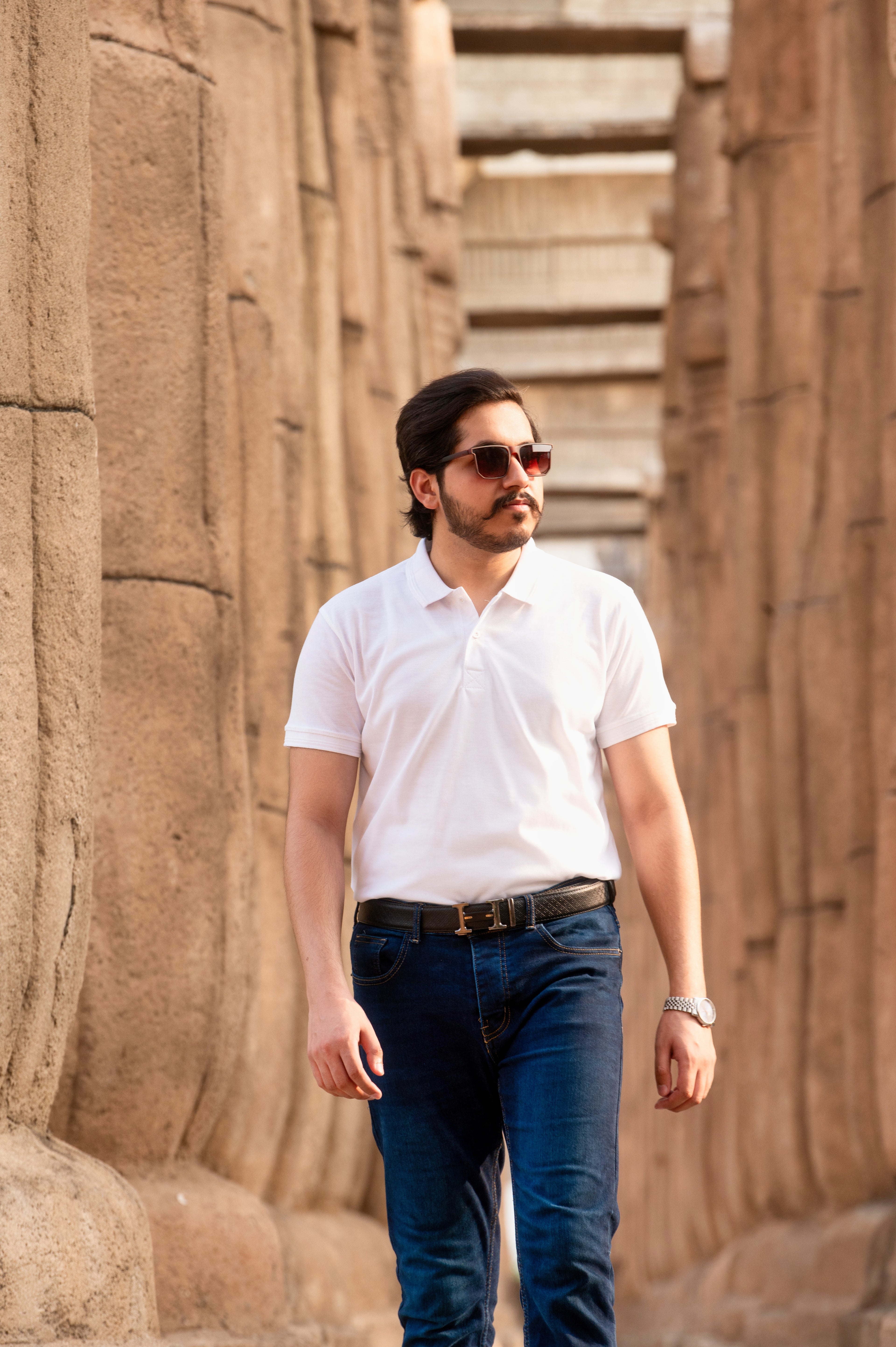 Classic Pique Polo Shirt – White