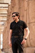 Classic Pique Polo Shirt – Black